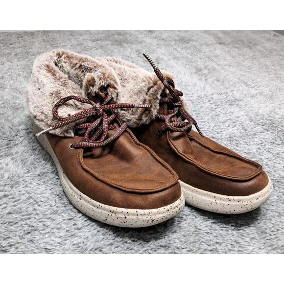 Womens Skechers Bobs Skipper Wave Cozy Queen Booties Shoes Sz 9 Boots Fur Trim - Picture 1 of 8
